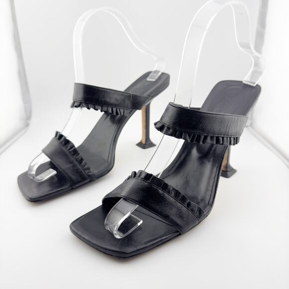 BY FAR‎ Black Square Toe Heels - Picture 2 of 11